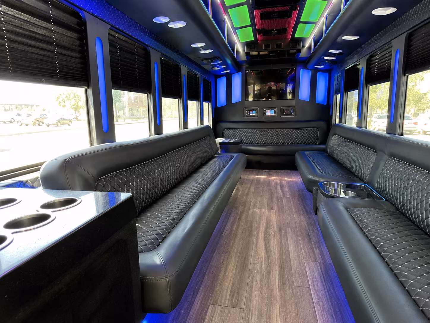west palm beach 15 passenger party bus inside