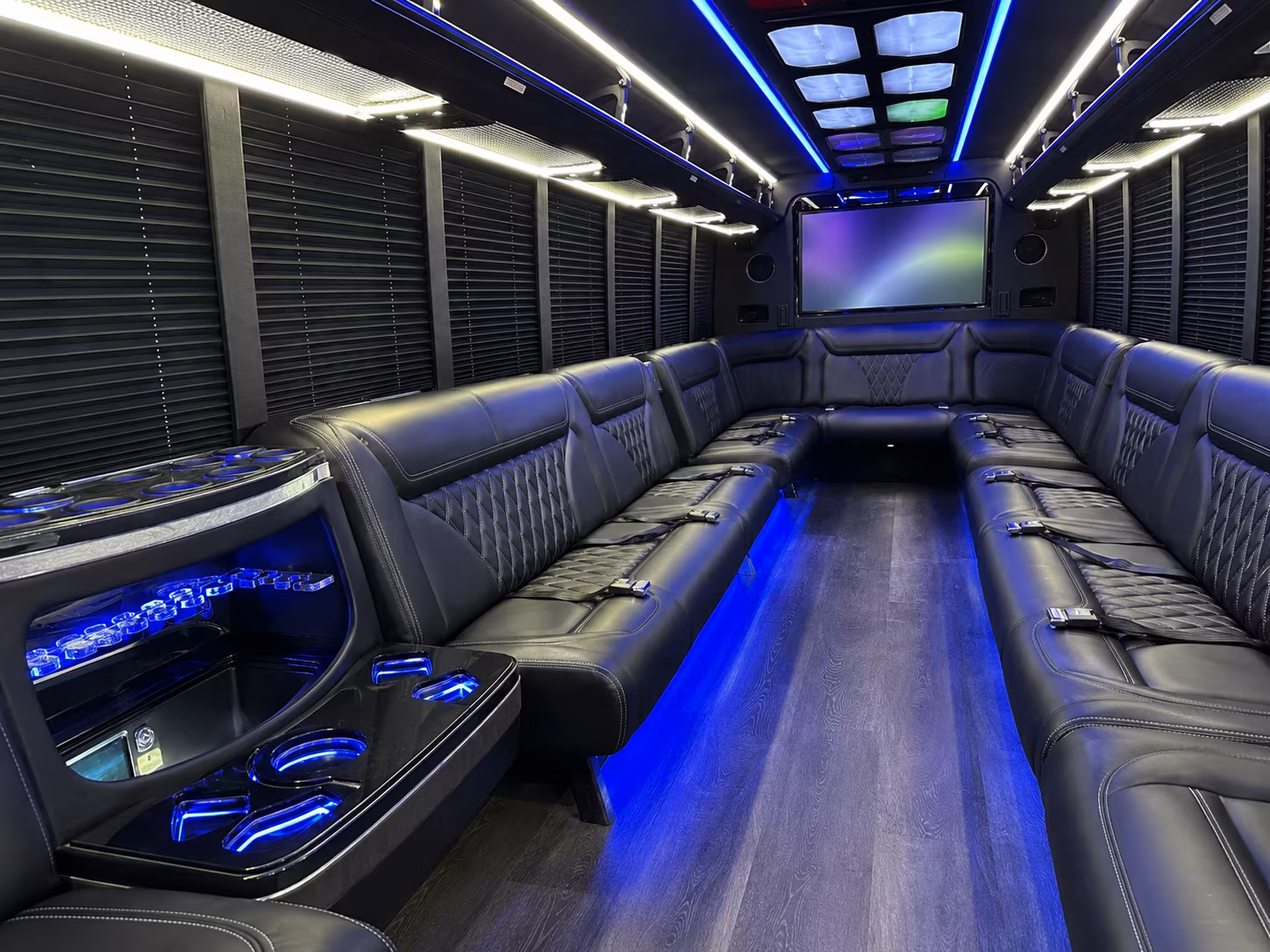 west palm beach 20 passenger party bus inside