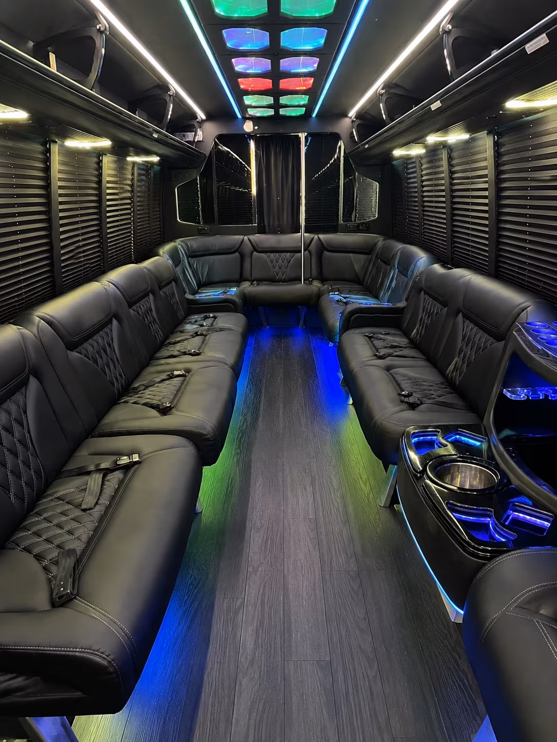 west palm beach 20 passenger party bus interior