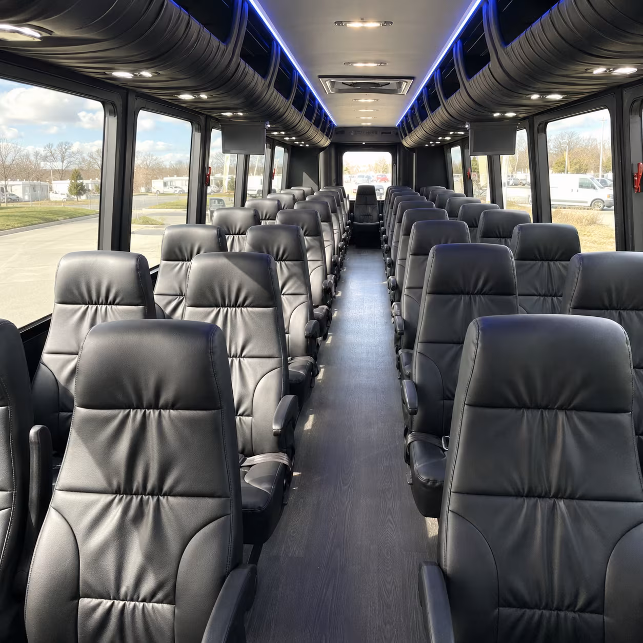west palm beach 28 passenger minibus interior
