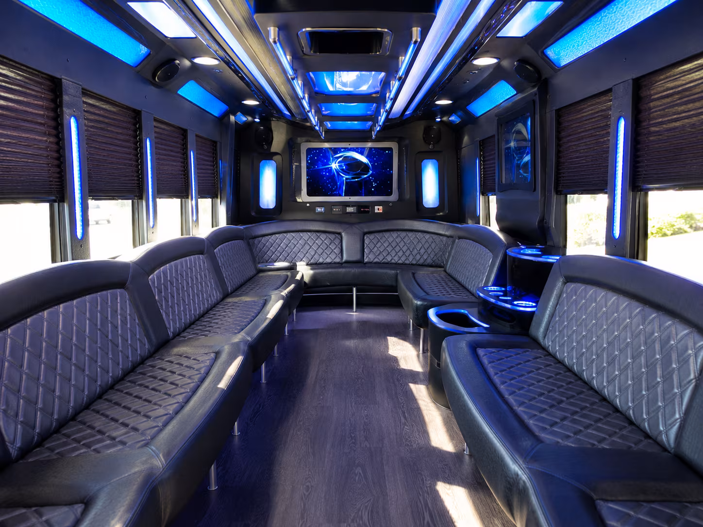 west palm beach 28 passenger party bus inside
