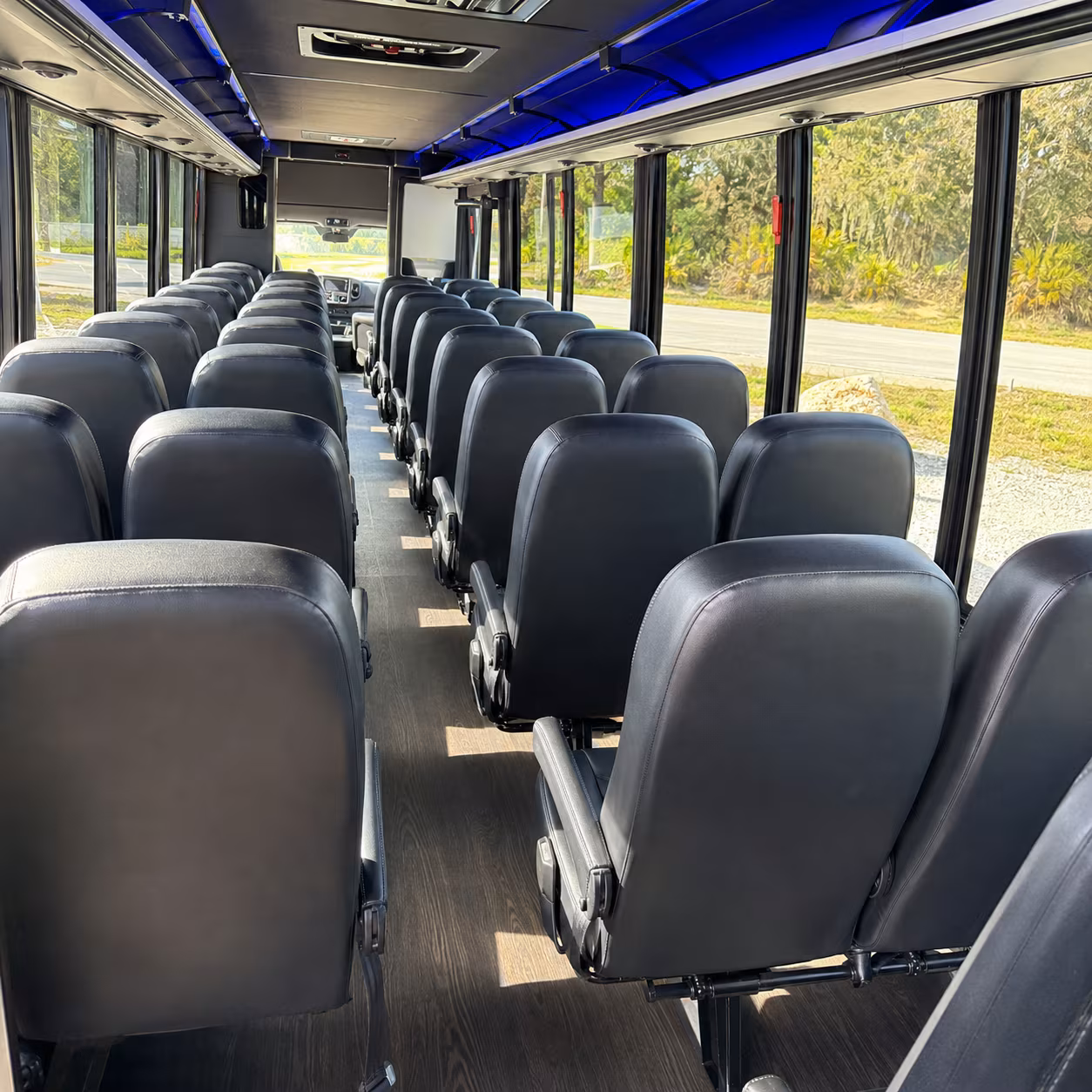 west palm beach 30 passenger minibus interior