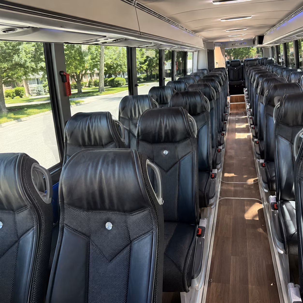 west palm beach 40 passenger charter bus inside