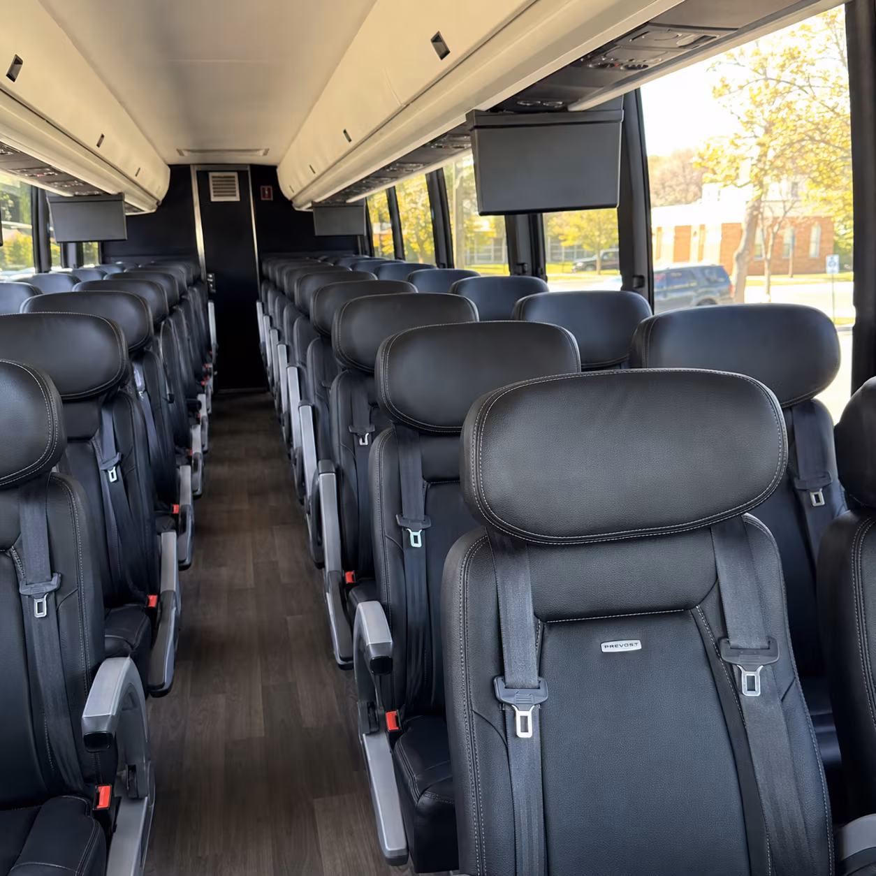 west palm beach 45 passenger charter bus inside