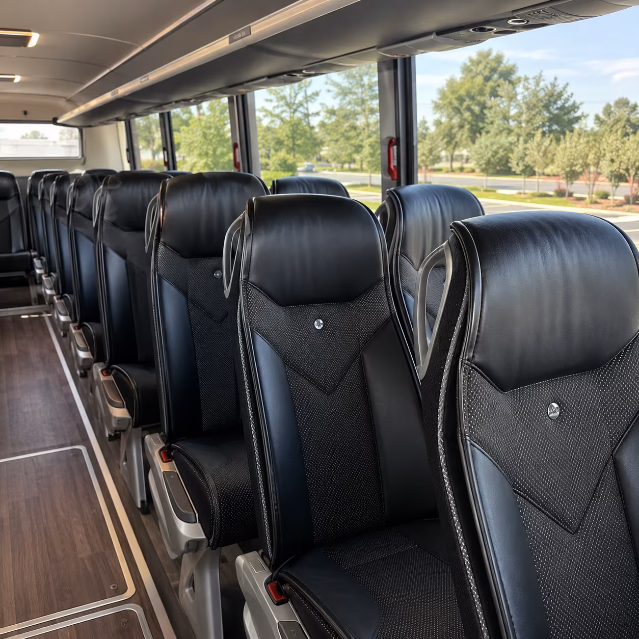 west palm beach 45 passenger charter bus interior