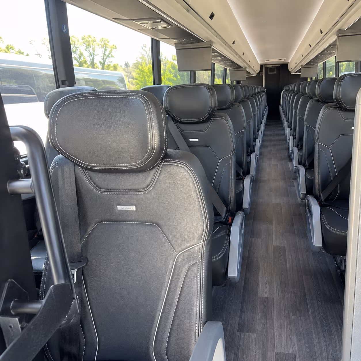 west palm beach 47 passenger charter bus interior