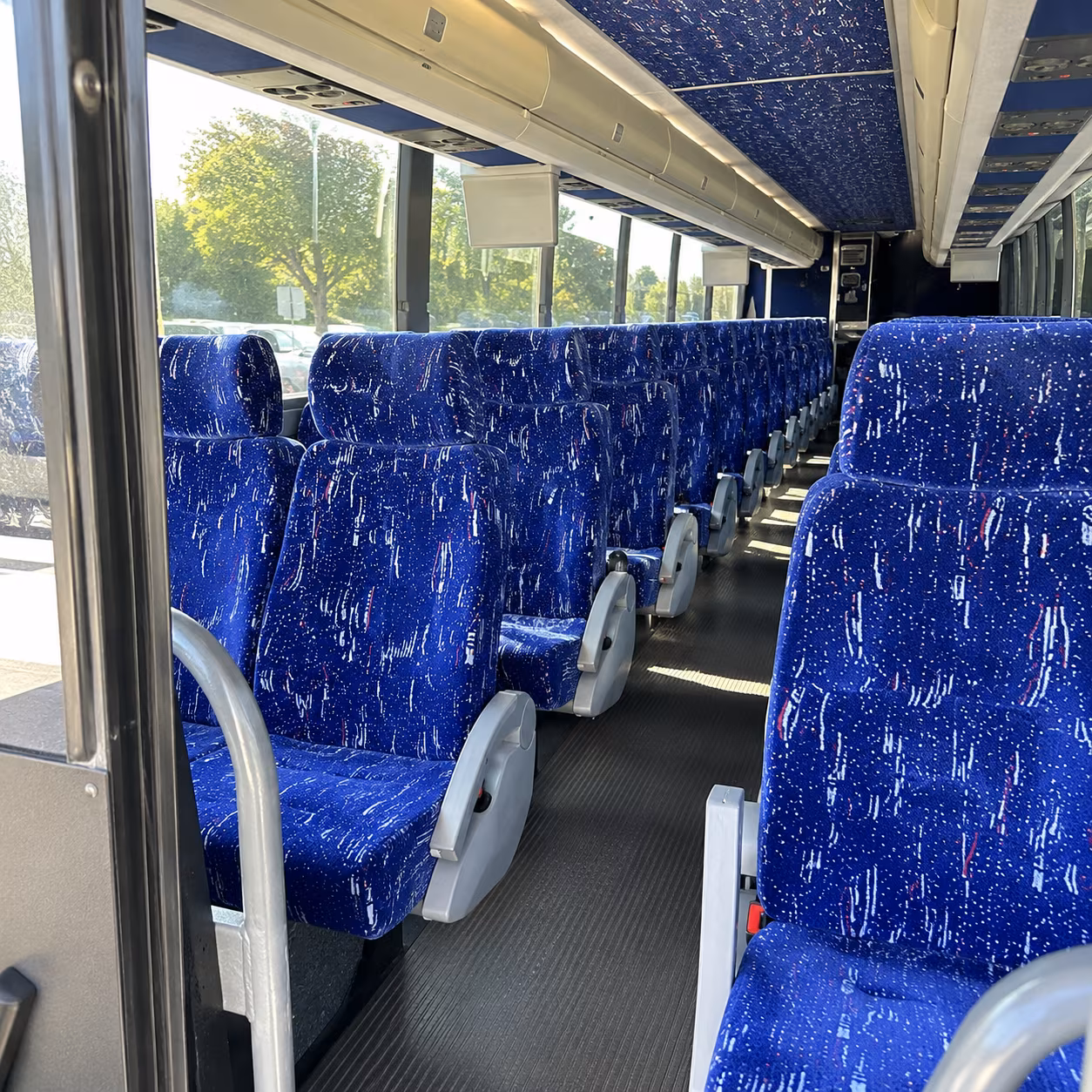 west palm beach 50 passenger charter bus inside