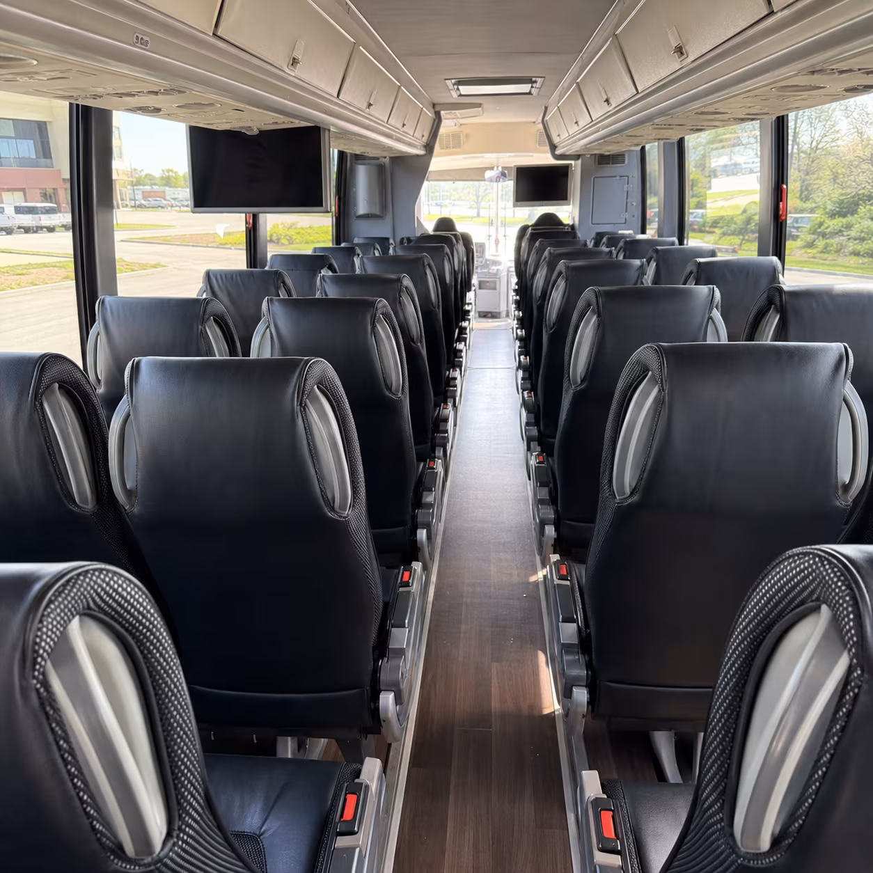 west palm beach 56 passenger charter bus inside